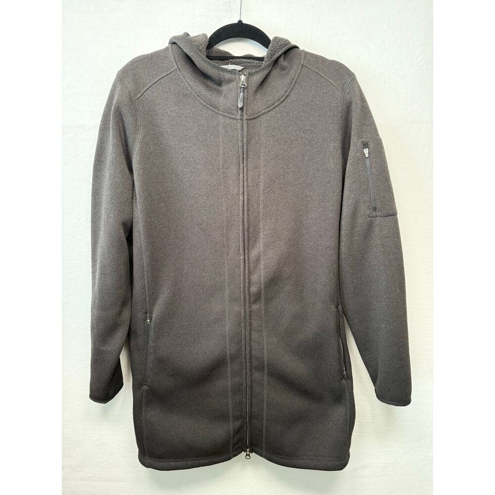 L.L. Bean Women's Sweater Fleece Coat, Black, Size 1X Plus